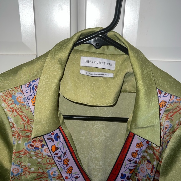 Urban Outfitters Sonia Satin Long Sleeve Wrap Dress. Only worn once. Like new - Picture 3 of 5